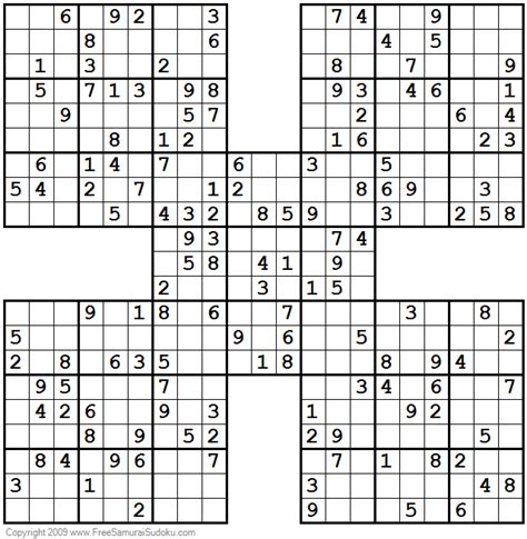 1001 Moderate Samurai Sudoku Puzzles Printable Puzzles Sudoku Puzzles