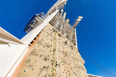 Rock Climbing Wall On Royal Caribbean Mariner Of The Seas Ship Cruise