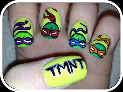Teenage Mutant Ninja Turtle Nails Turtle Nail Art Nail Art Nails