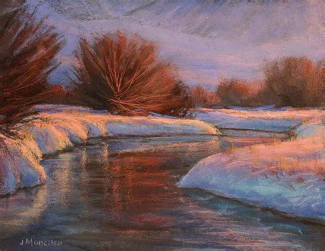 Paintings By Joe Mancuso December Snow 11x14 Pastel