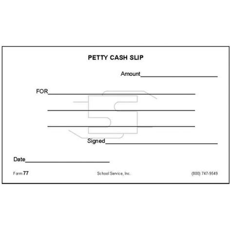 Examples of cash till slips. 77 - Petty Cash Slip - Padded Forms