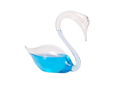 Swan Shaped Hand Blown Glass Water Barometer