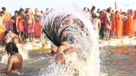 Kumbh Mela Millions Of Indians Take Holy Dip Bbc News