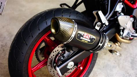 I chose to use a yoshimura r77 carbon fib… SV650A 2018 Yoshimura R77 Japan Slip-On Exhaust sound ...
