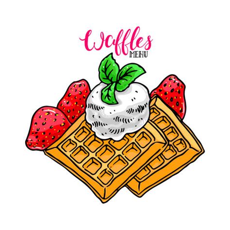 Best Waffle Stack Illustrations Royalty Free Vector