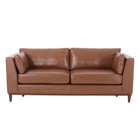 Warbler Faux Leather 3 Seater Sofa By Christopher Knight Home On Sale