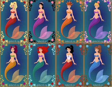 Ariel Melody And All Ariels Sisters By Colour1art1chick Ariels