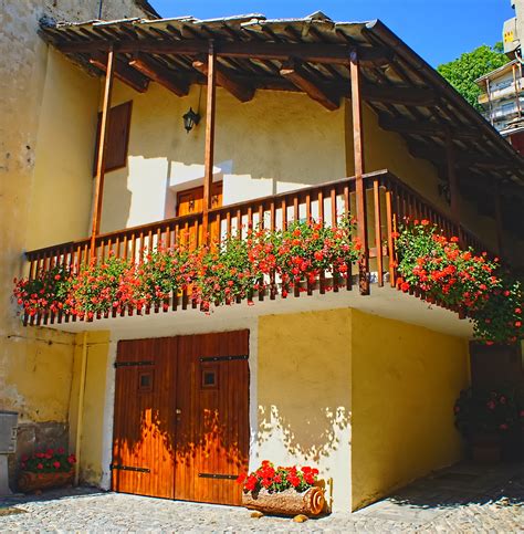 No one does window box flowers quite like the austrians. Geraniums On Balcony Free Stock Photo - Public Domain Pictures