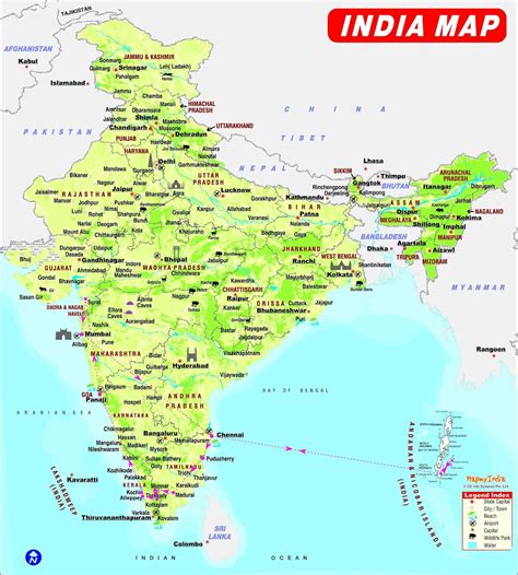 Map Of India With Direction