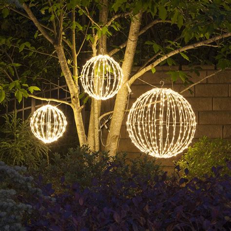 Elf Logic Outdoor Led 12 Light Balls 3 Pack Hanging Tree Globe Light