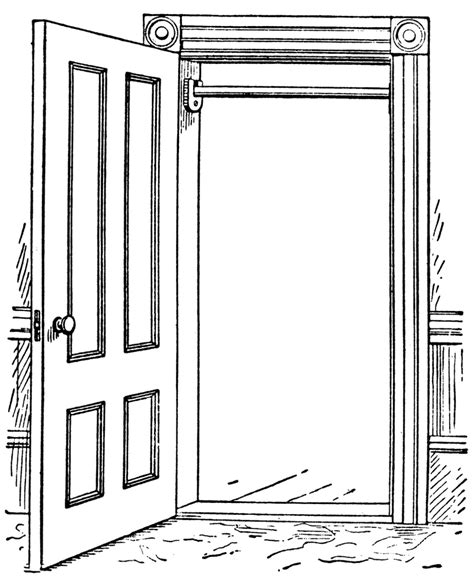 Nine Cozy Door Design Coloring Pages For Inspiration Clip Art Cool