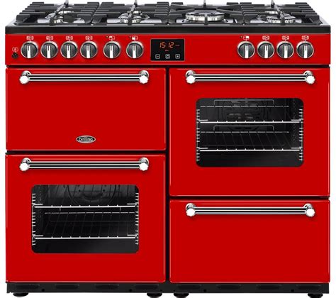 Dual fuel cooker is a combination of hobs and oven. BELLING Kensington 100DFT Dual Fuel Range Cooker - Red ...