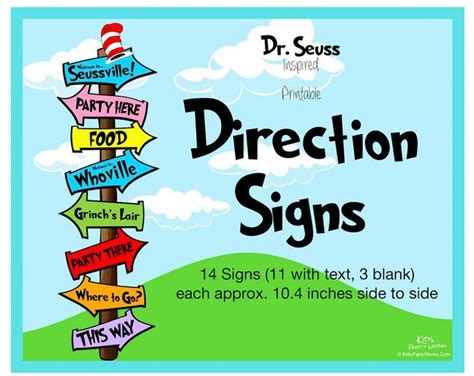 Dr Seuss Signs Printable