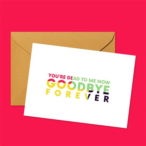 Goodbye Forever farewell/goodbye greeting card for departing
