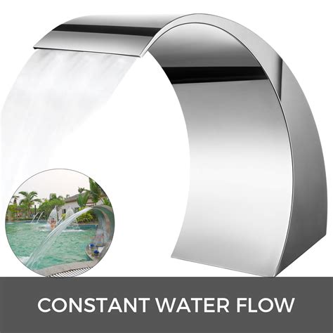 Swimming Pool Waterfall Fountain Stainless Steel Water Feature Garden