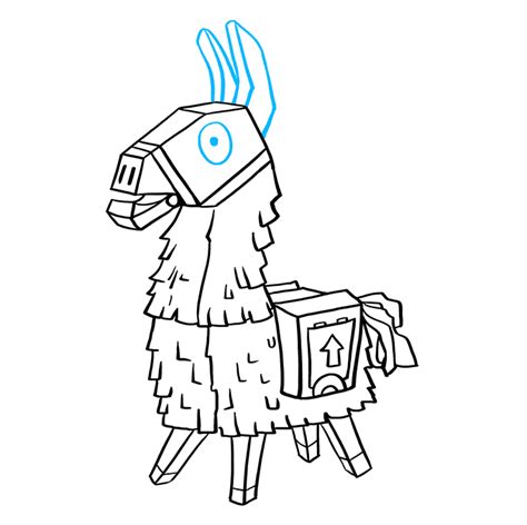 Fortnite Llama Drawing Outline Fortnite Loot Llama Coloring Page