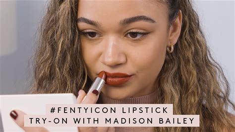 Fentyicon Lipstick Try On With Madison Bailey Youtube