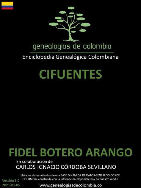 Genealog As De La Famila De Apellido Cifuentes En Colombia