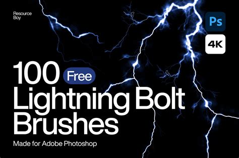 100 Free Lightning Bolt Photoshop Brushes 4k Resource Boy