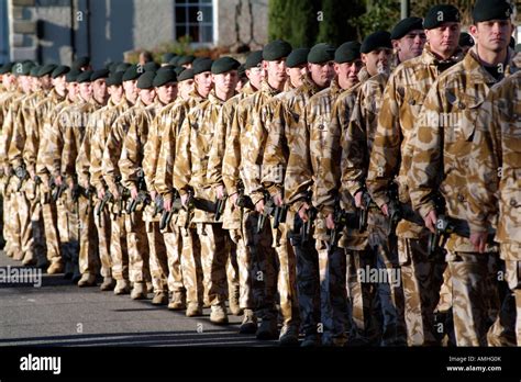 Line Of Marching Soldiers The Rifles An Elite Rifle Regiment Parade In