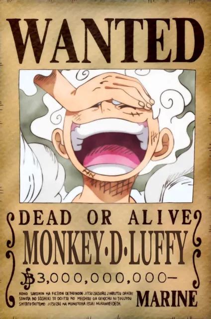 One Piece Wanted Poster A X Cm Monkey D Luffy Last Bounty Eur Picclick It