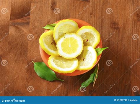 Fresh Lemon Slices Stock Photo Image Of Fresh Organic 49227748