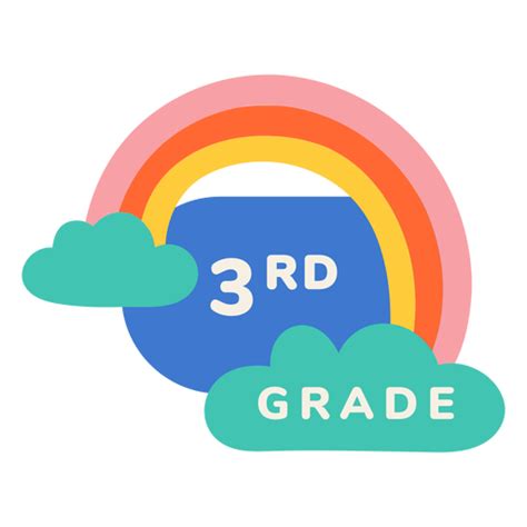 3rd Grade Rainbow Label Png And Svg Design For T Shirts