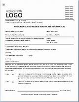 Photos of Authorization To Release Medical Information To Family Template
