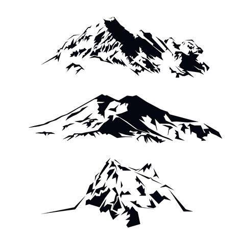 Mountains And Hills Realistic Or Stylized 4680358 Vector Art At Vecteezy