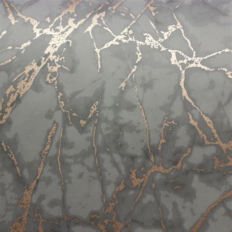 Fine Decor Wallpaper Metallic Marble Greyrose Gold