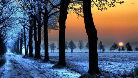 Winter Sunset Desktop Wallpapers Top Free Winter Sunset Desktop