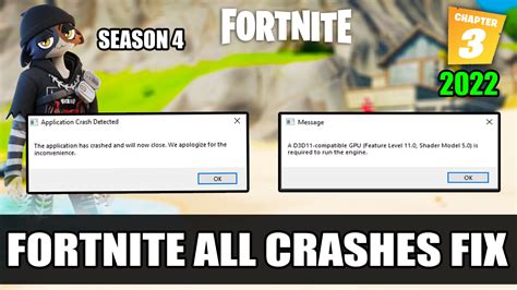 How To Fix Fortnite Chapter 3 Season 4 Application Crash Detected And