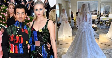 Sophie Turners Wedding Dress Is A Stunning Louis Vuitton Lace Dream