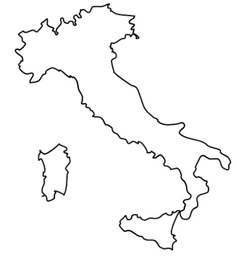 Blog De Geografia Mapa Da Itália Para Colorir
