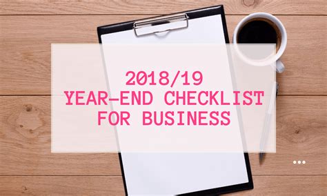 2018 2019 Year End Checklist For Business Hartpartners