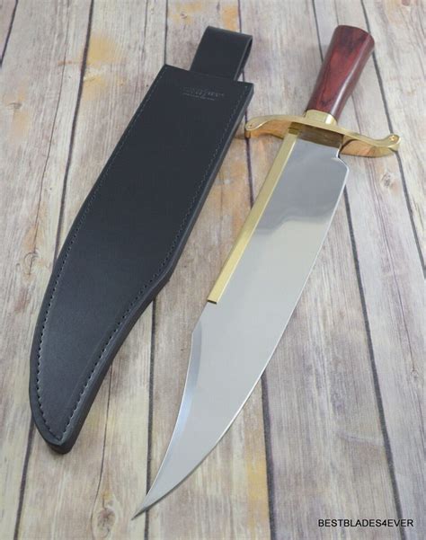 Gil Hibben Old West Bowie Hunting Knife With Leather Sheath