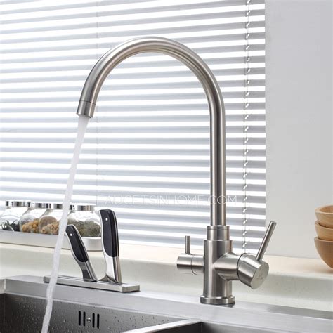 This american standard enables you a very smooth flow of water with a metal lever handle to control the. Advanced Stainless Steel Dual-Rotatable Kitchen Faucet For ...