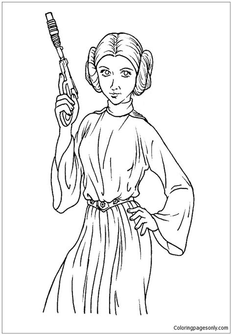 Princes Leia Princess Leia Coloring Pages Coloring Page Of The Princess