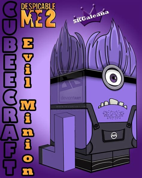 Despicable Me Evil Purple Minion 3d By Skgaleana On Deviantart Purple