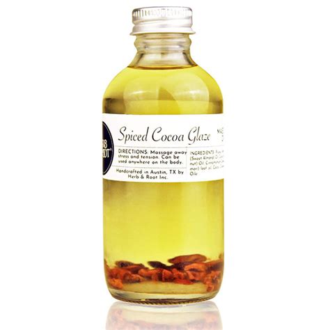 Custom Natural Warming Cinnamon Relaxing Edible Cocoa Massage Oil