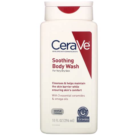 Cerave Soothing Body Wash For Very Dry Skin 10 Fl Oz 296 Ml Iherb