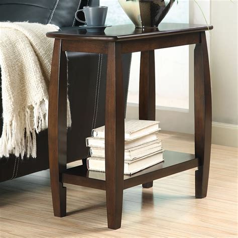 Coaster Transitional End Table With Lower Shelf In Cappuccino 900994