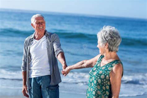 Senior Couple Holding Hands Stock Image Image Of Caucasian Senior