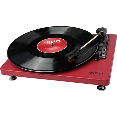 Ion Audio Compact Lp Stereo Turntable Compact Lp Burgundy Bandh