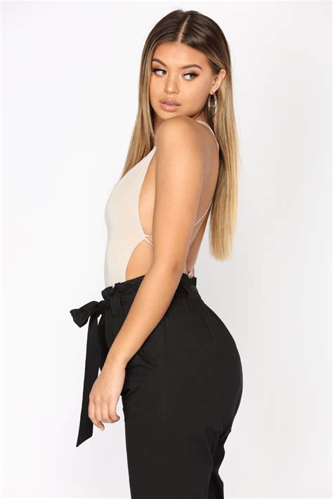 To Go Nowhere Strappy Bodysuit Taupe Fashion Nova Bodysuits Fashion Nova