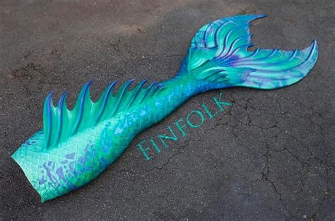 Gorgeous Aqua Teal And Blue Mermaid Tail Prefer Without The Spine Fin