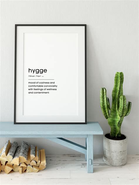Printed Hygge Definition Poster Hygge Print Hygge Poster Etsy