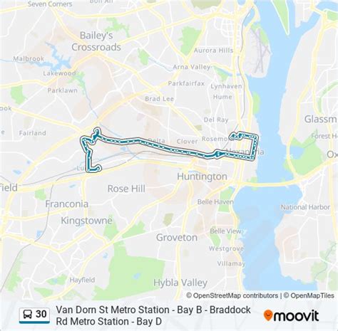 30 Route Schedules Stops And Maps Braddock Metro Via Duke Stold Town