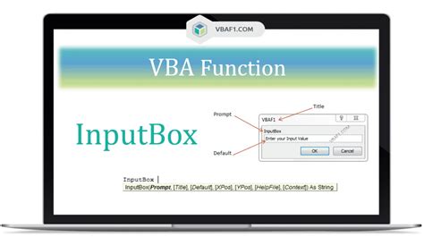 Vba Inputbox Function Tutorial Examples Guide Vbaf1com