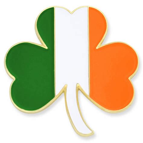 The irish flag has a ratio of 1:2, meaning it is half as wide as it is long. Shamrock Irish Flag Pin | PinMart